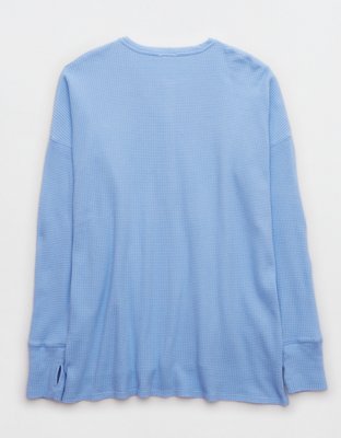 Женские футболки Aerie OFFLINE By Aerie Waffle Henley T-Shirt — фото 4