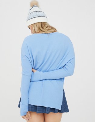 Женские футболки Aerie OFFLINE By Aerie Waffle Henley T-Shirt — фото 2