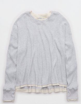 OFFLINE By Aerie Wow! Waffle Layered Long Sleeve T-Shirt