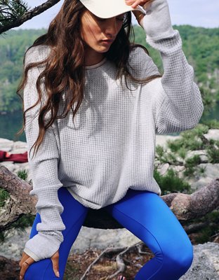 OFFLINE By Aerie Wow! Waffle Layered Long Sleeve T-Shirt