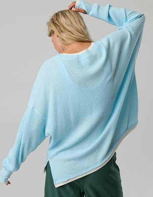 OFFLINE By Aerie Wow! Waffle Layered Long Sleeve T-Shirt
