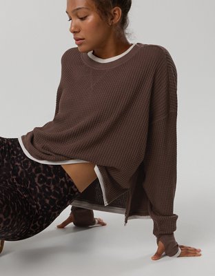OFFLINE By Aerie Wow! Waffle Layered Long Sleeve T-Shirt