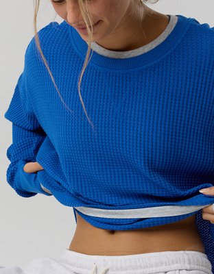 OFFLINE By Aerie Wow! Waffle Layered Long Sleeve T-Shirt