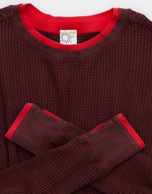 OFFLINE By Aerie Wow! Waffle Layered Long Sleeve T-Shirt