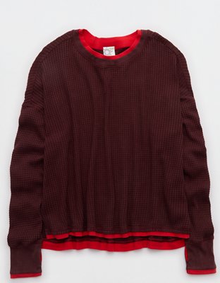 OFFLINE By Aerie Wow! Waffle Layered Long Sleeve T-Shirt