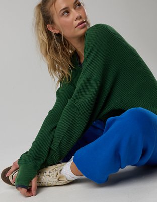 OFFLINE By Aerie Wow! Waffle Layered Long Sleeve T-Shirt