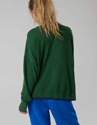 OFFLINE By Aerie Wow! Waffle Layered Long Sleeve T-Shirt