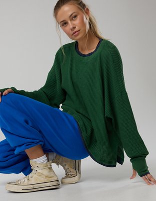 OFFLINE By Aerie Wow! Waffle Layered Long Sleeve T-Shirt