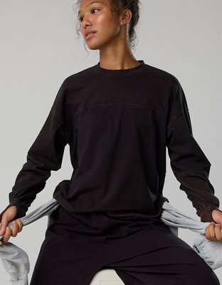 OFFLINE By Aerie OG Cotton Crewneck Long Sleeve T-Shirt