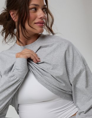 OFFLINE By Aerie OG Cotton Crewneck Long Sleeve T-Shirt