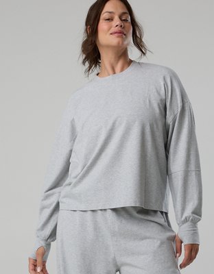 OFFLINE By Aerie OG Cotton Crewneck Long Sleeve T-Shirt