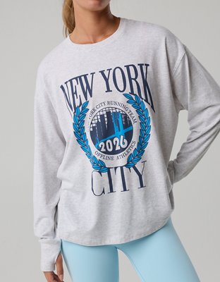 OFFLINE By Aerie Let's Stretch Long Sleeve Boyfriend T-Shirt