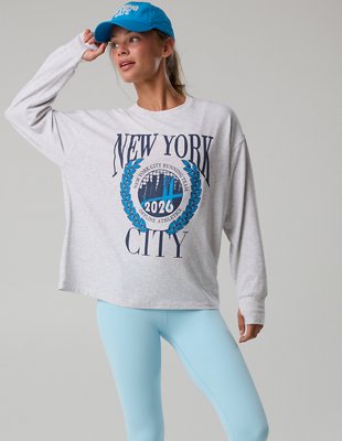 OFFLINE By Aerie Let's Stretch Long Sleeve Boyfriend T-Shirt