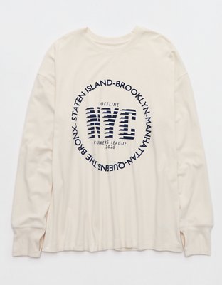 OFFLINE By Aerie Let's Stretch Long Sleeve Boyfriend T-Shirt