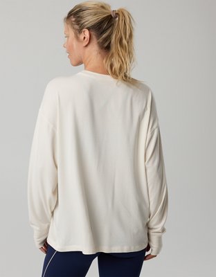 OFFLINE By Aerie Let's Stretch Long Sleeve Boyfriend T-Shirt