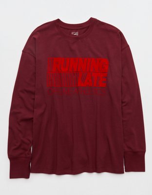 OFFLINE By Aerie Let's Stretch Long Sleeve Boyfriend T-Shirt