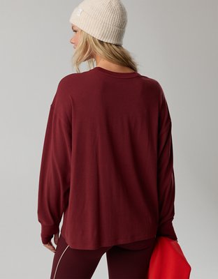 OFFLINE By Aerie Let's Stretch Long Sleeve Boyfriend T-Shirt