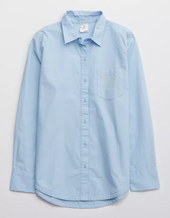 OFFLINE By Aerie Long Sleeve Button Up Shirt