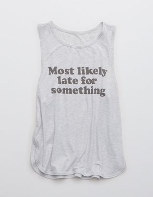 OFFLINE Most Likely Late Graphic Classic Tank Top