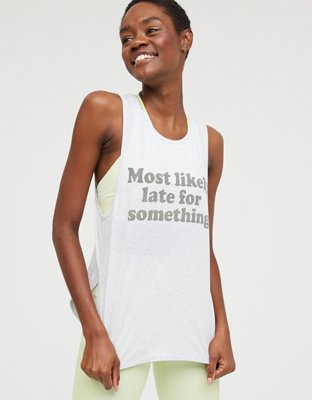 Женские топы Aerie OFFLINE Most Likely Late Graphic Classic Tank Top — фото 2