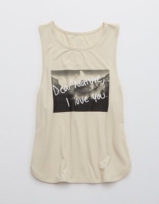 Женские топы Aerie OFFLINE Nature Graphic Classic Tank Top — фото 4