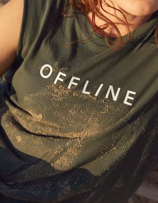 Женские топы Aerie OFFLINE Logo Muscle Tank Top — фото 5