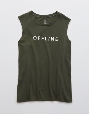 Женские топы Aerie OFFLINE Logo Muscle Tank Top — фото 4