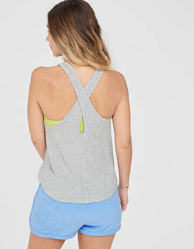 OFFLINE By Aerie Thumbs Up Jersey Ribbed Tank Top