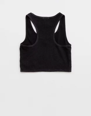 OFFLINE By Aerie WOW! Waffle Cropped Tank