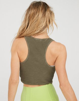 OFFLINE By Aerie WOW! Waffle Cropped Tank