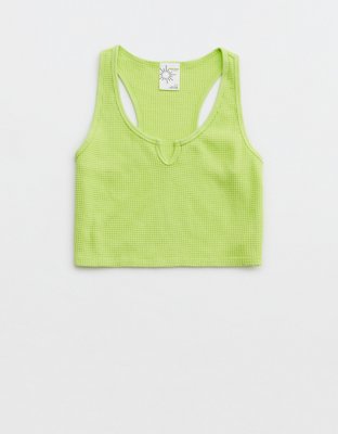 ¡IMPACTO OFFLINE By Aerie! Camiseta Cortada sin Mangas con Textura Tipo Waffle
