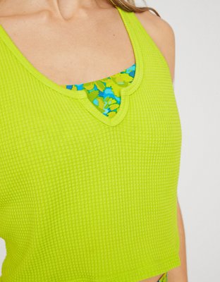 OFFLINE By Aerie Wow! Waffle Cropped Tank