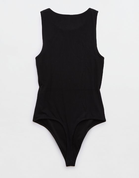 OFFLINE By Aerie Real Me Ribbed High Neck Bodysuit
