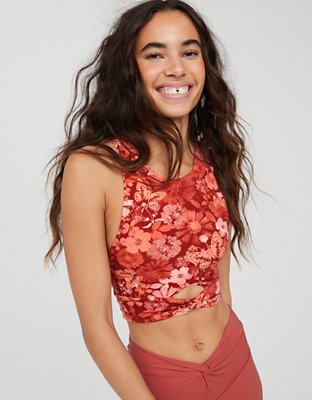 OFFLINE By Aerie Real Me Xtra Twist Crop Tank Top