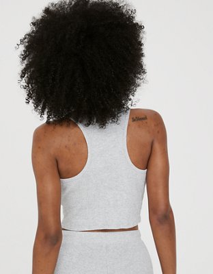 OFFLINE By Aerie Wow! Camiseta corta sin mangas con textura tipo waffle