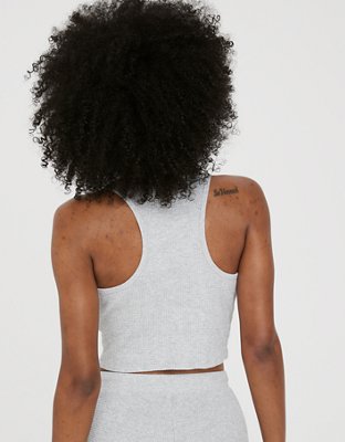 OFFLINE By Aerie Wow! Waffle Cropped Tank