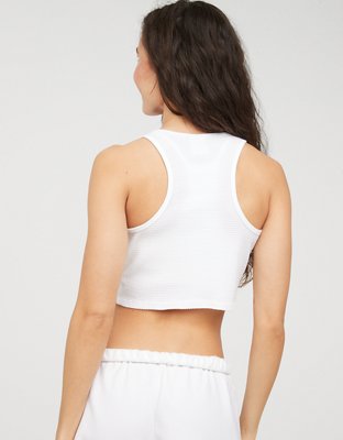 OFFLINE By Aerie WOW! Waffle Cropped Tank