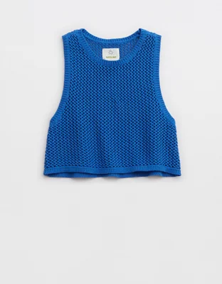 OFFLINE By Aerie Crochet Sweater Tank Top