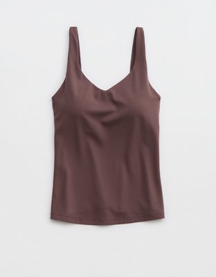 aerie REAL ME LOW KEY LONGLINE - Top - dark maple/brown - Zalando.de