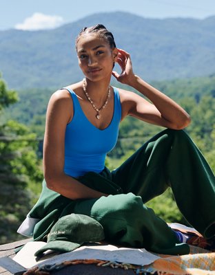 OFFLINE By Aerie Real Me Top sin Mangas Discreto