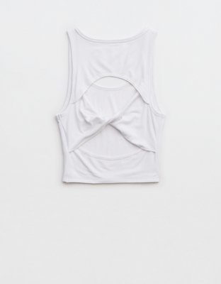 OFFLINE By Aerie Thumbs Up Twist Back Tank Top