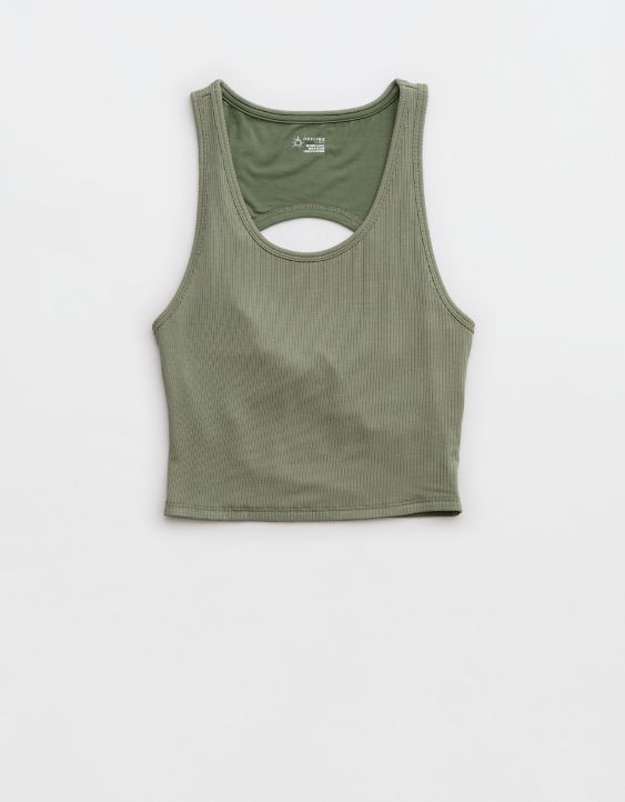OFFLINE By Aerie Thumbs Up Twist Back Tank Top