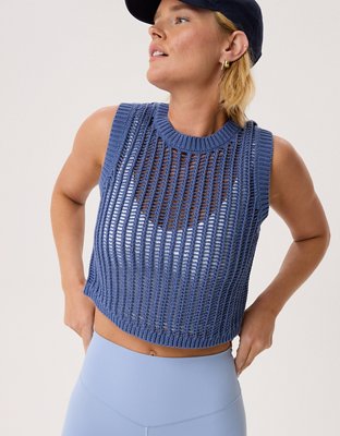 OFFLINE By Aerie Crochet Sweater Tank Top