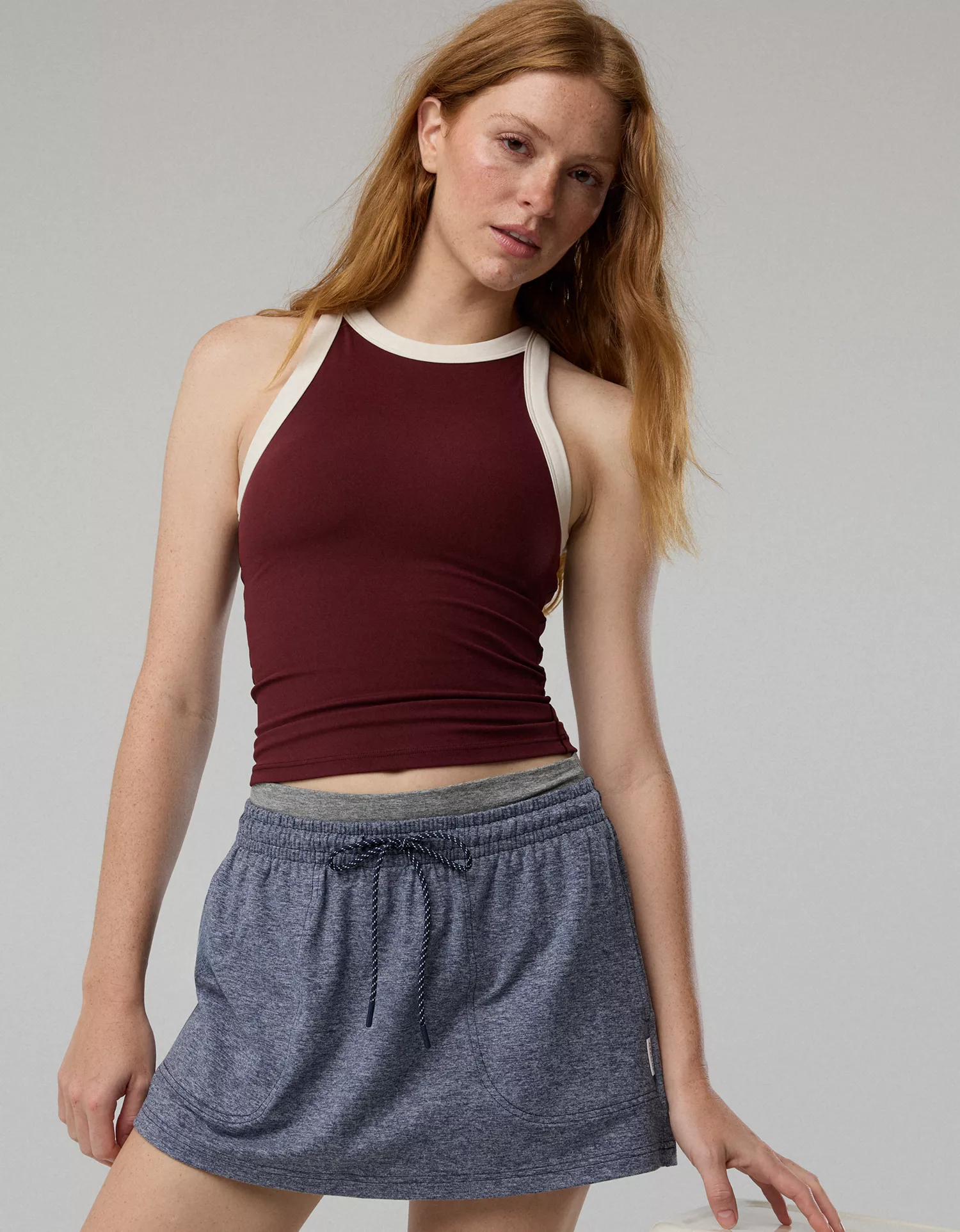 OFFLINE By Aerie Real Me Ringer High Neck Tank Top