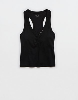 OFFLINE By Aerie Thumbs Up Heavyweight Henley Tank Top
