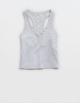 OFFLINE By Aerie Thumbs Up Heavyweight Henley Tank Top