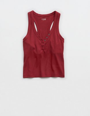 OFFLINE By Aerie Thumbs Up Heavyweight Henley Tank Top