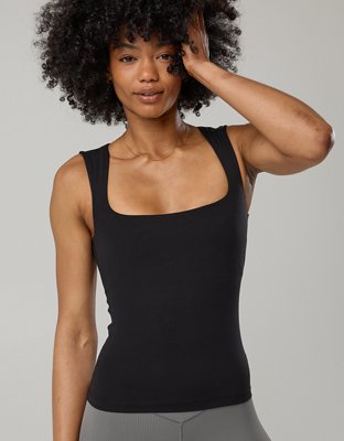 OFFLINE By Aerie Real Me Low Key Square Neck Tank Top