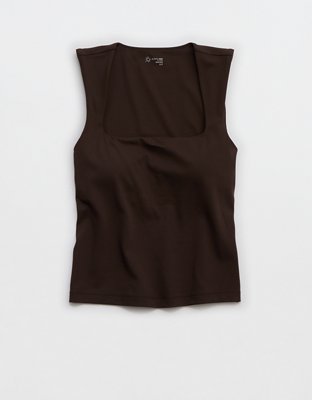 OFFLINE By Aerie Real Me Low Key Square Neck Tank Top