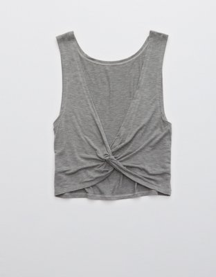 OFFLINE Thumbs Up Twist Cropped Tank Top
